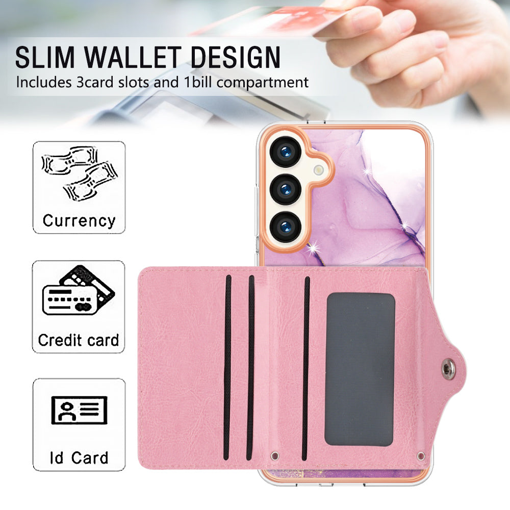 YB Leather Coating Series-9 for Samsung Galaxy S24 Case Kickstand PU+TPU IMD Phone Protector YB Leather Coating Series-9 for Samsung Galaxy S24 Case Kickstand PU+TPU IMD Phone Protector
